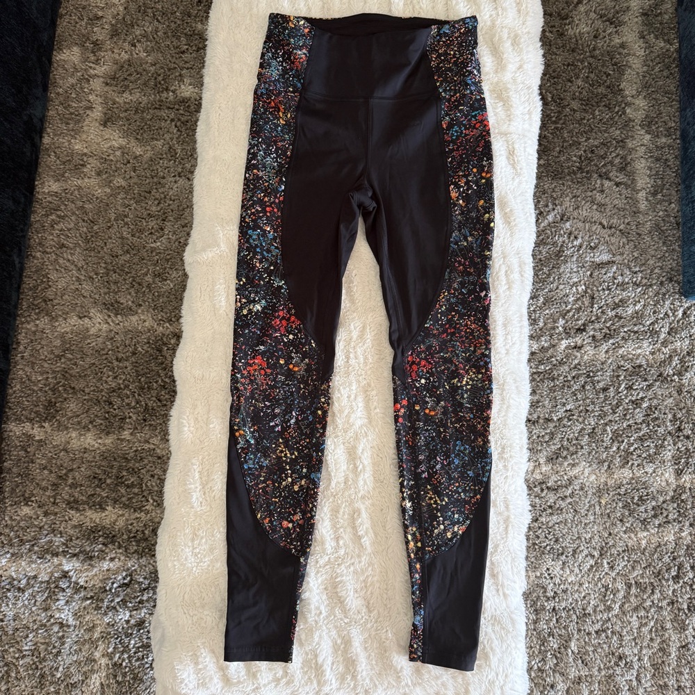 Lululemon Wake & Train High-Rise Leggings Flowerescent Print Size 8 - Picture 3 of 8